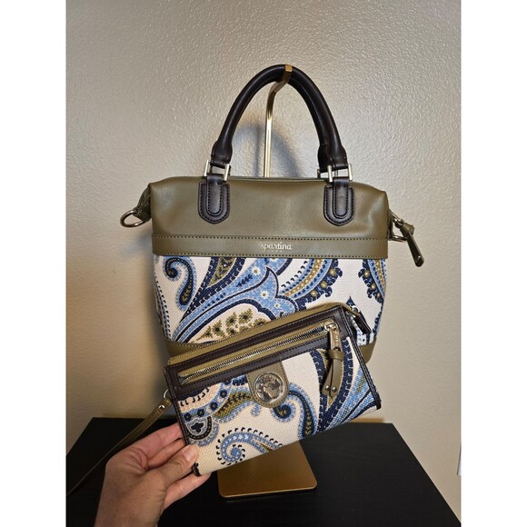 Spartina 449 purse/ crossbody with matching wallet - Picture 3 of 12